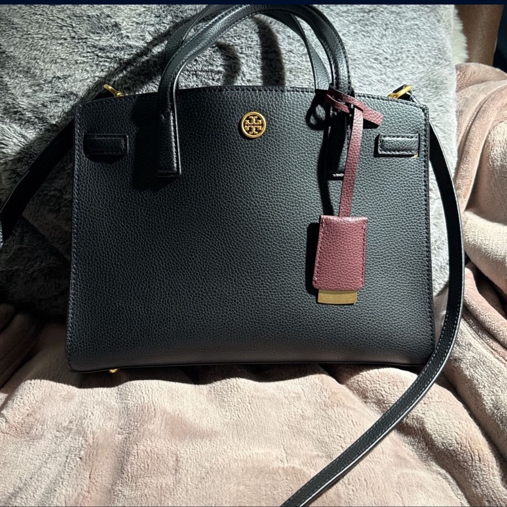 Tory Burch small Robinson satchel black